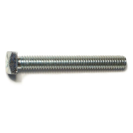 Midwest Fastener Square Head Bolt, Steel, Grade 2, Zinc Plated, 5/16"-18 Thread Size, 2-1/2" Lg, 10 PK 71707